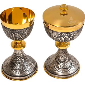 Caliz Copon Y Patena Liturgico Vaso Sagrado D01