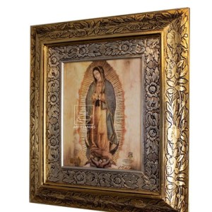 Cuadro Virgen De Guadalupe Regalo 45*40 Cm Combinado Oro Y Plata Oro Y Plata