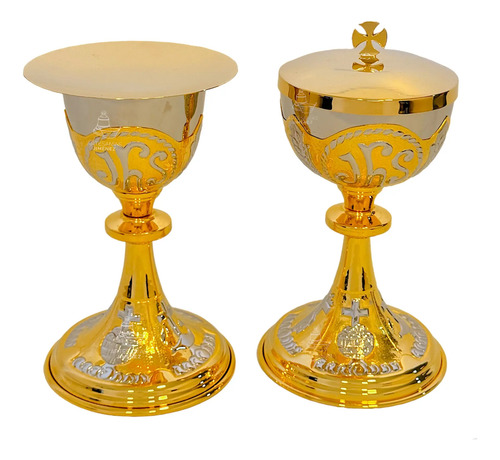 Caliz Copon Y Patena Liturgico Jhs Y Símbolos Litúrgicos C1