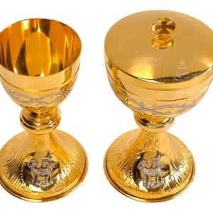 Caliz Copon Y Patena Liturgico Espinas Y Cordeo De Dios P1