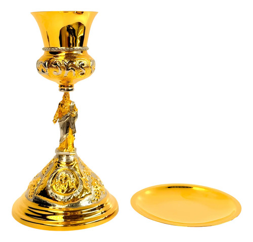 Caliz Sagrado Corazón De Jesús Y Patena Rostro Cristo Jhs