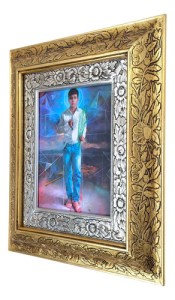 Cuadro De Madera 45x40 Cm Santo Jose Sanchez Del Rio Oro Y Plata