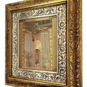 Cuadro Cristo De Chalma 45x40 Cm A#1 Combinado Oro Y Plata Oro Y Plata