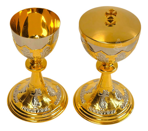 Caliz Copon Y Patena Liturgico Jhs Y Símbolos Litúrgicos C1