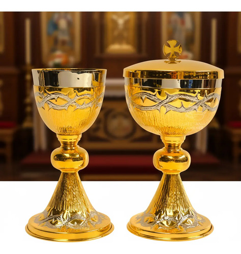 Caliz Copon Y Patena Liturgico Espinas C2