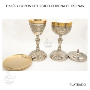 Caliz Y Copon Plateado Corona De Espinas