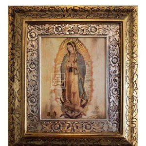 Cuadro Virgen De Guadalupe Regalo 45*40 Cm Combinado Oro Y Plata Oro Y Plata