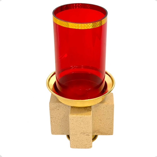 Candeleros De Mesa Para Altar Cruz Vaso Grande C1 Candeleros Piedra Cruz