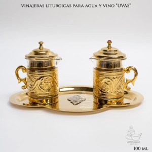 Juego De Vinajeras Para Agua Y Vino A952 Uvas