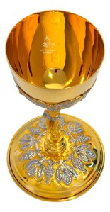 Caliz Grande De Cristo Con Patena Cristo Y Uvas