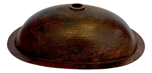 Lavamanos O Lavabo De Cobre Martillado 53x36 Cm Patinado Cobre Envejecido