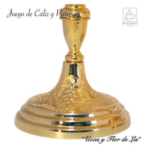 Caliz Y Patena Flor De Lis Para Iglesia O Capilla Liturgico