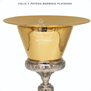 Caliz Y Patena Para Iglesia O Capilla C419 Barroco Plateado