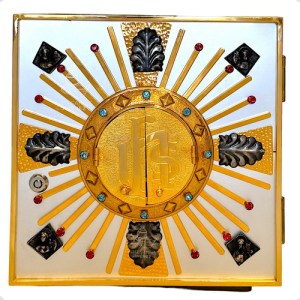 Sagrario Con Expositor De Santísimo Jhs 30x30 Cm Jhs 4 Evangelistas