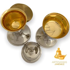 Caliz Y Copon Plateado Tradicional Cruz