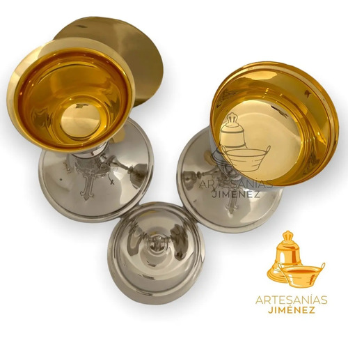 Caliz Y Copon Plateado Tradicional Cruz