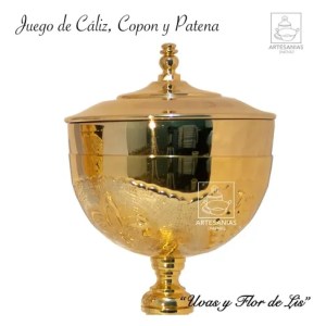 Caliz Copon Y Patena Para Iglesia O Capilla Uvas C309