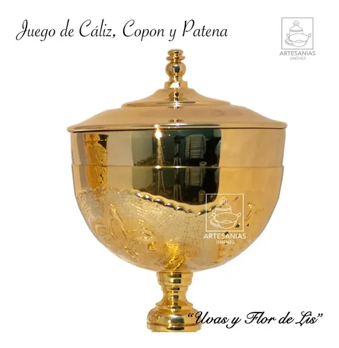 Caliz Copon Y Patena Para Iglesia O Capilla Uvas C309