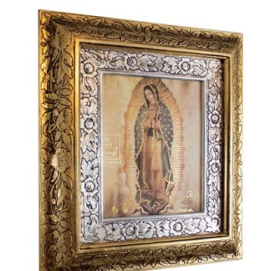 Cuadro Virgen De Guadalupe Regalo 45*40 Cm Combinado Oro Y Plata Oro Y Plata