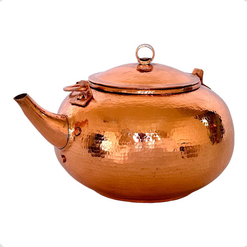 Cafetera O Tetera Con Tapa De Cobre Artesanal De 2 Litros