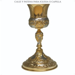 Caliz Para Iglesia O Capilla Con Patena T17 Vaso Sagrado