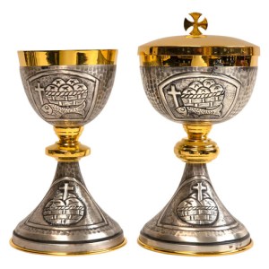 Caliz Copon Y Patena Liturgico Vaso Sagrado D03