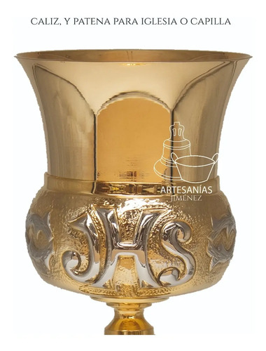 Caliz Para Iglesia O Capilla Con Patena T21 Vaso Sagrado