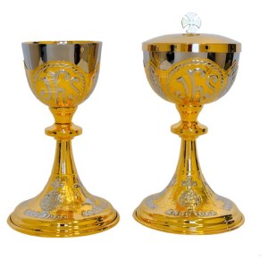Caliz Copon Y Patena Liturgico Jhs Y Símbolos Litúrgicos C1