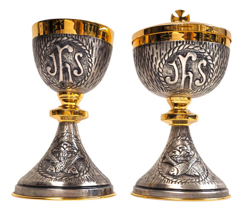 Caliz Copon Y Patena Liturgico Vaso Sagrado D01