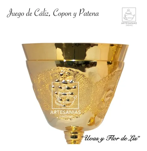 Caliz Copon Y Patena Para Iglesia O Capilla Uvas C309