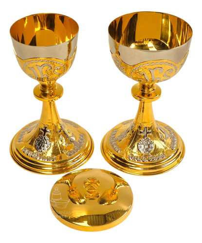 Caliz Copon Y Patena Liturgico Jhs Y Símbolos Litúrgicos C1