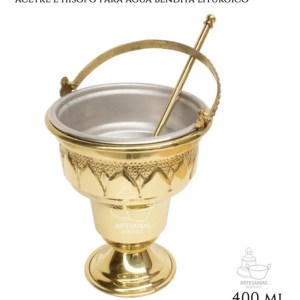 Acetre E Hisopo Para Agua Bendita Religioso A802 Chico