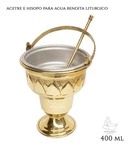 Acetre E Hisopo Para Agua Bendita Religioso A802 Chico