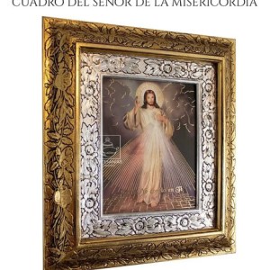 Cuadro Religioso Señor De La Misericordia 45x40 Cm Combinado Oro Y Plata Oro Y Plata Combinado Oro Plata Oro Plata