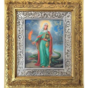 Cuadro De Madera 45x40 Cm Santa Marta Oro Y Plata