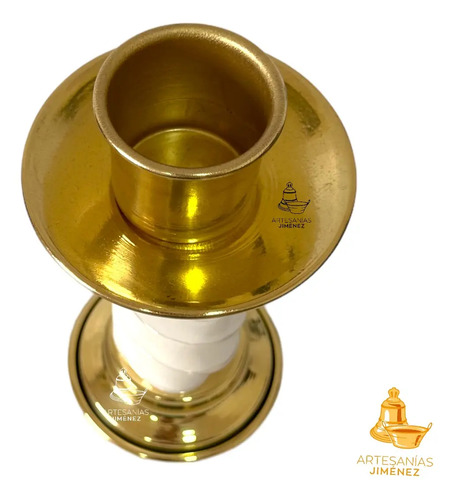 Candeleros De Mesa Para Altar Iglesia Espiral O Caramelo Dorado